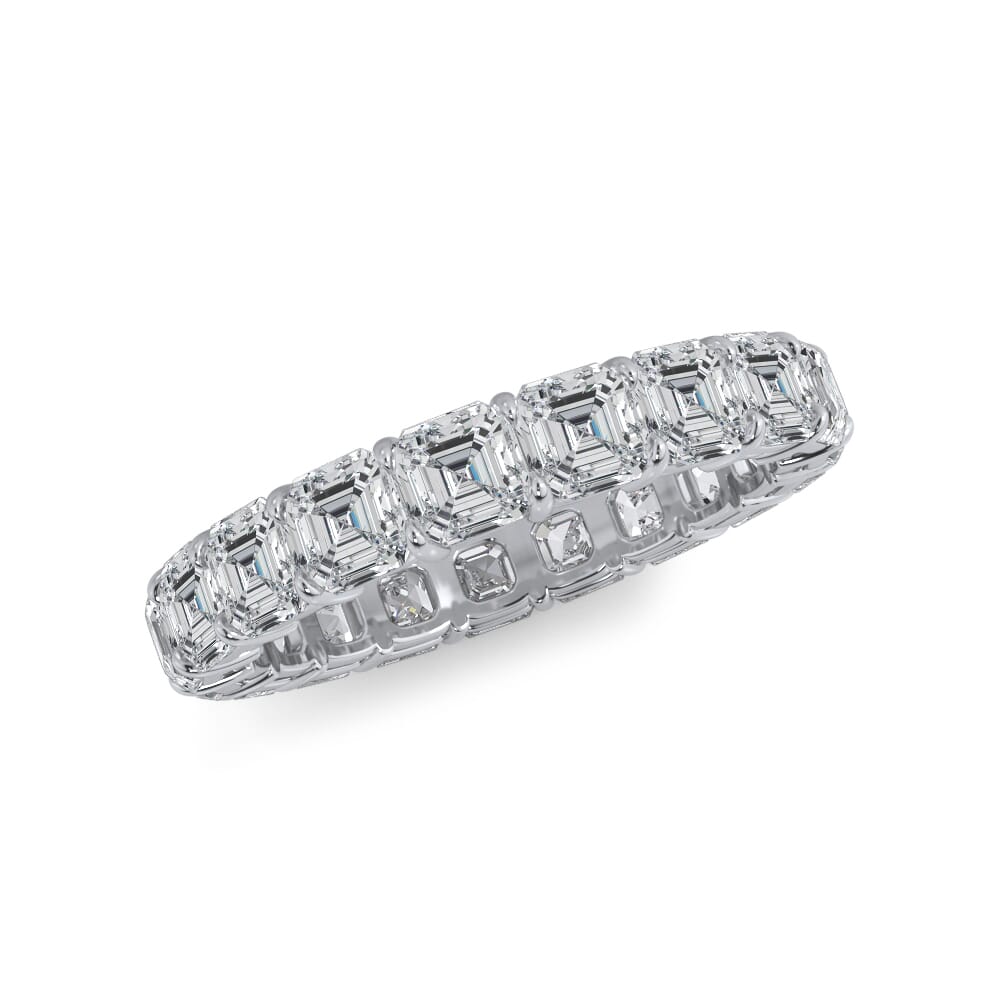 Zephyr Bloom Asscher Cut Lab Diamond Eternity Ring (4.0 ct. tw.)