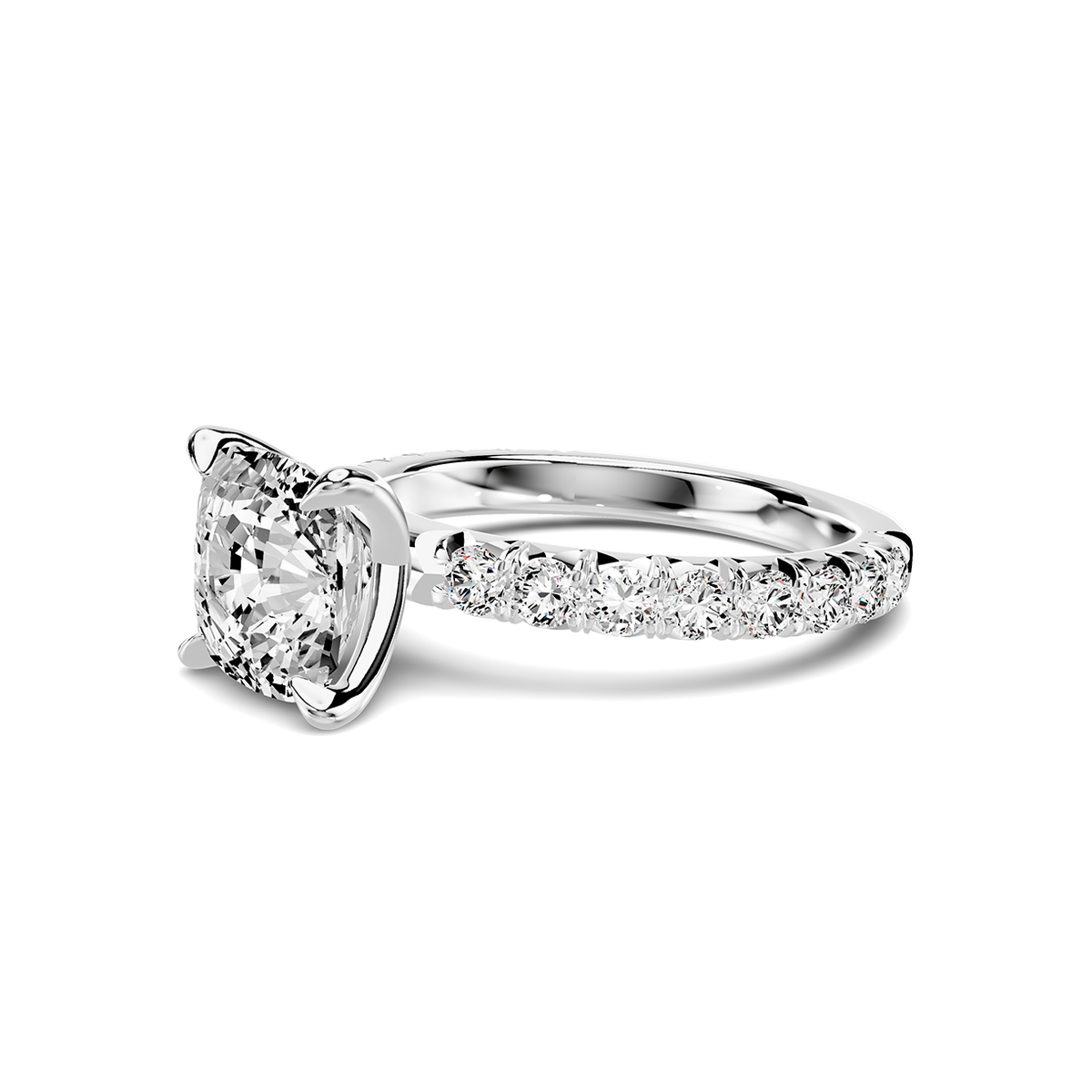 Amara French Pavé Lab Engagement Ring Setting (3/4 ct. tw.)