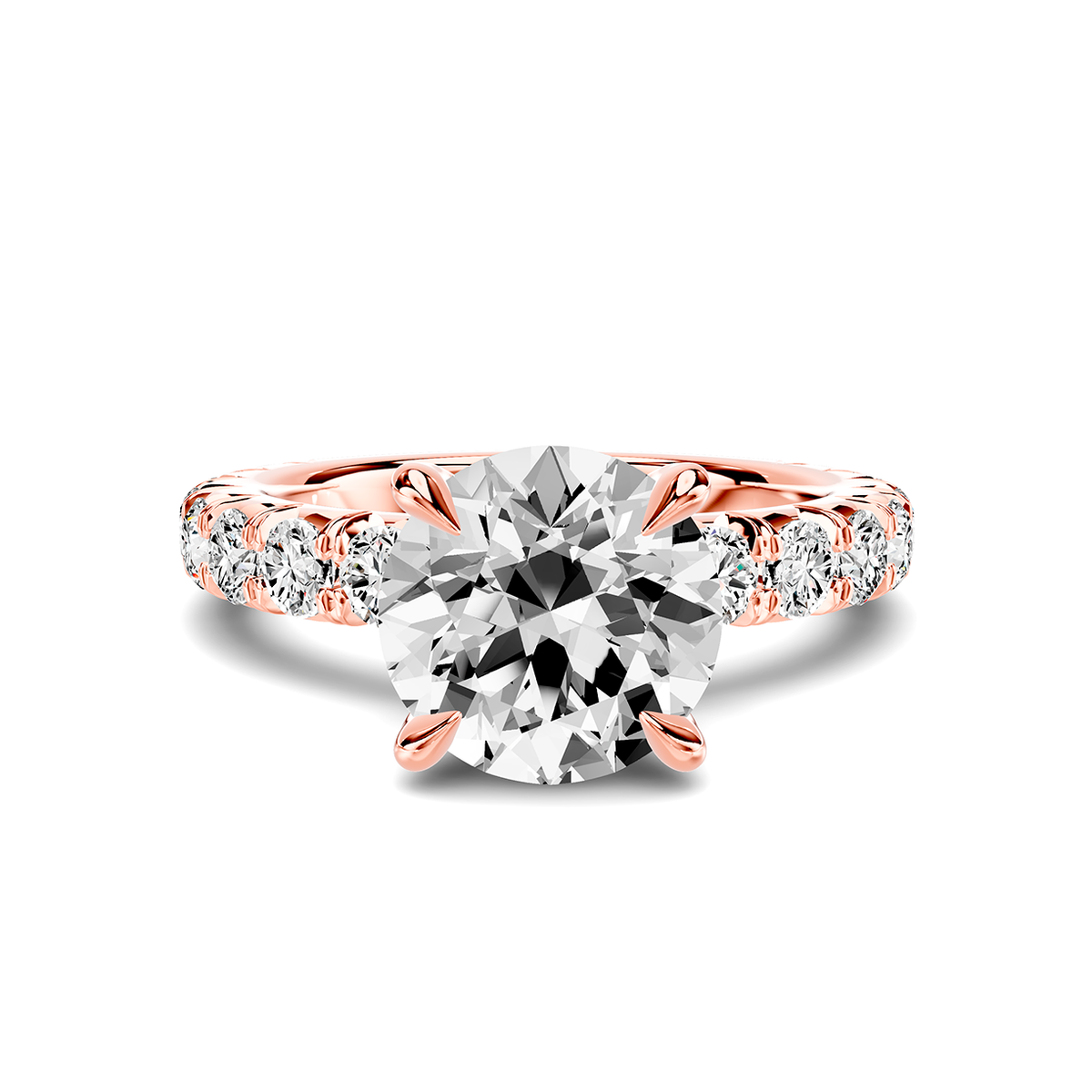 Noelle French Pavé Lab Engagement Ring Setting (1 ct. tw.)