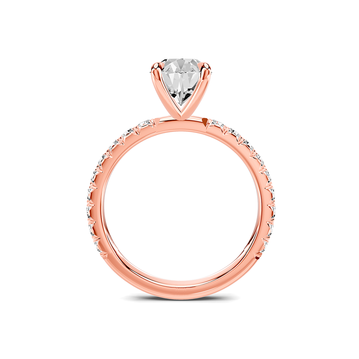 Isabelle French Pavé Lab Engagement Ring Setting (1/2 ct. tw.)