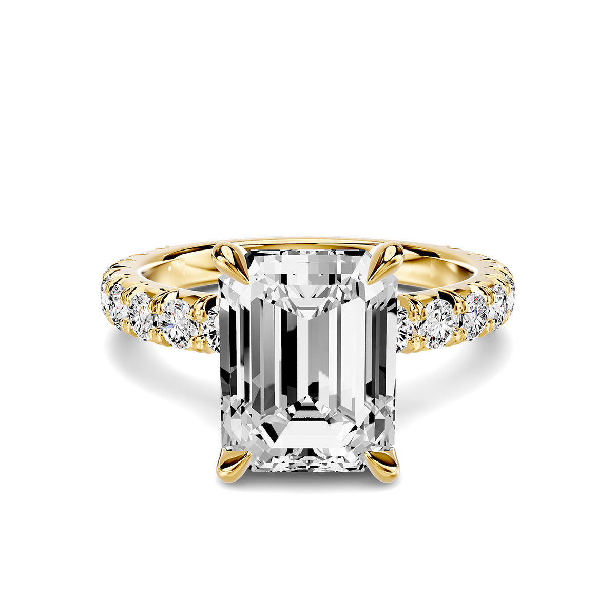 Amara French Pavé Lab Engagement Ring Setting (3/4 ct. tw.)
