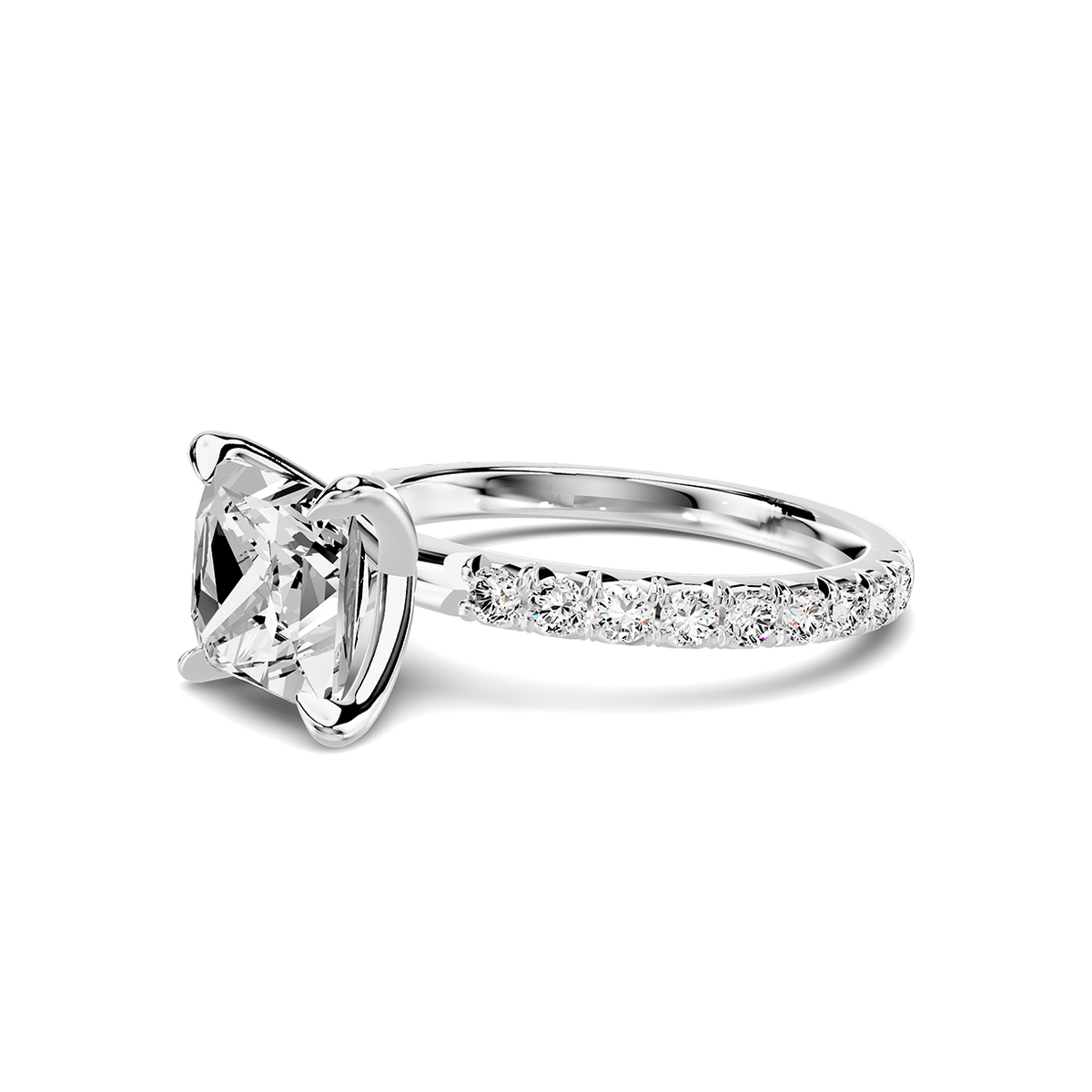 Isabelle French Pavé Lab Engagement Ring Setting (1/2 ct. tw.)