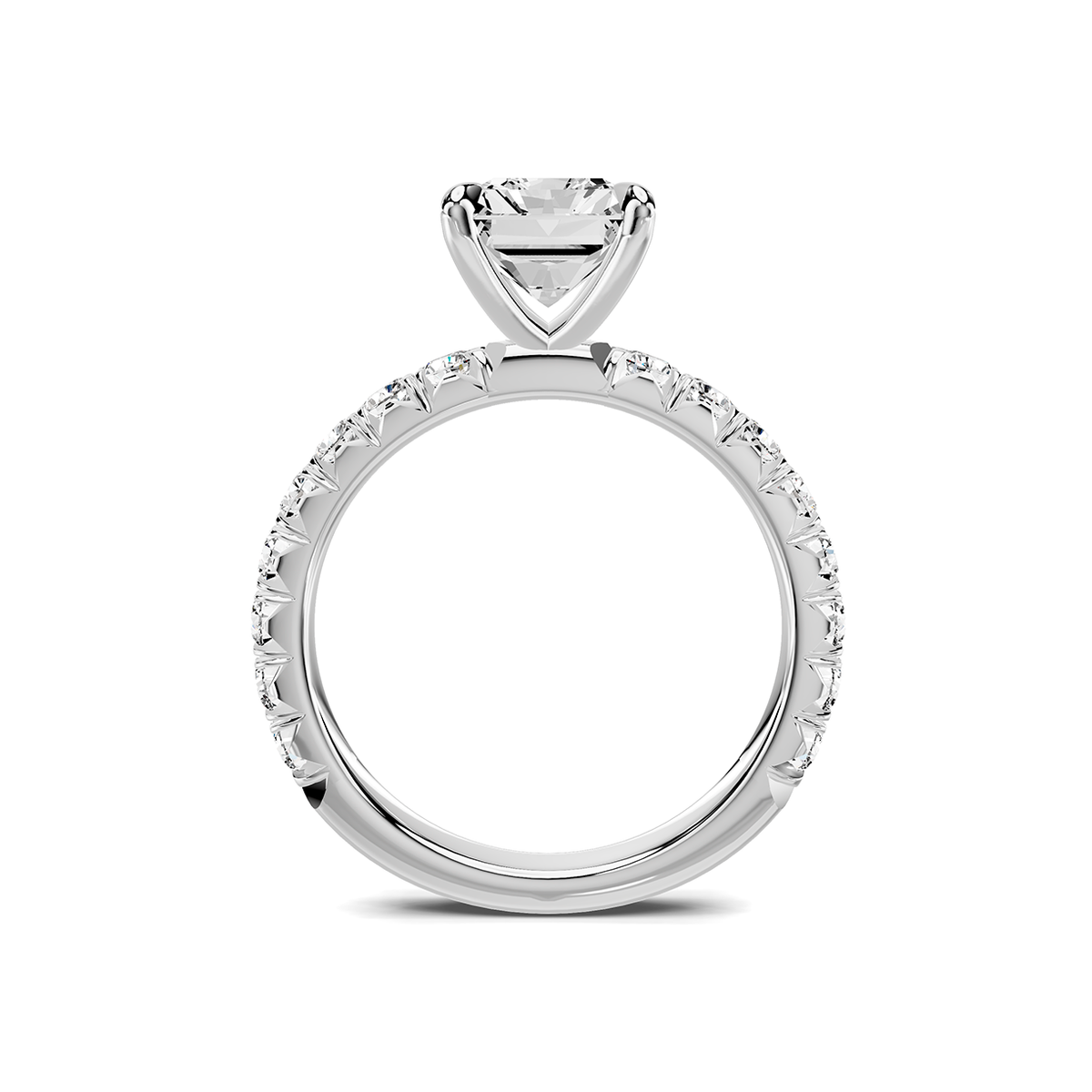Amara French Pavé Lab Engagement Ring Setting (3/4 ct. tw.)