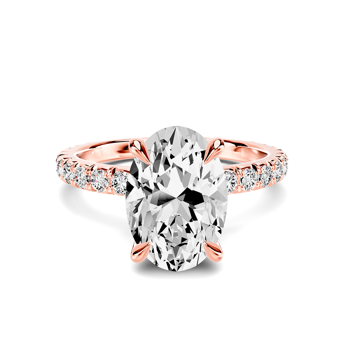Isabelle French Pavé Lab Engagement Ring Setting (1/2 ct. tw.)