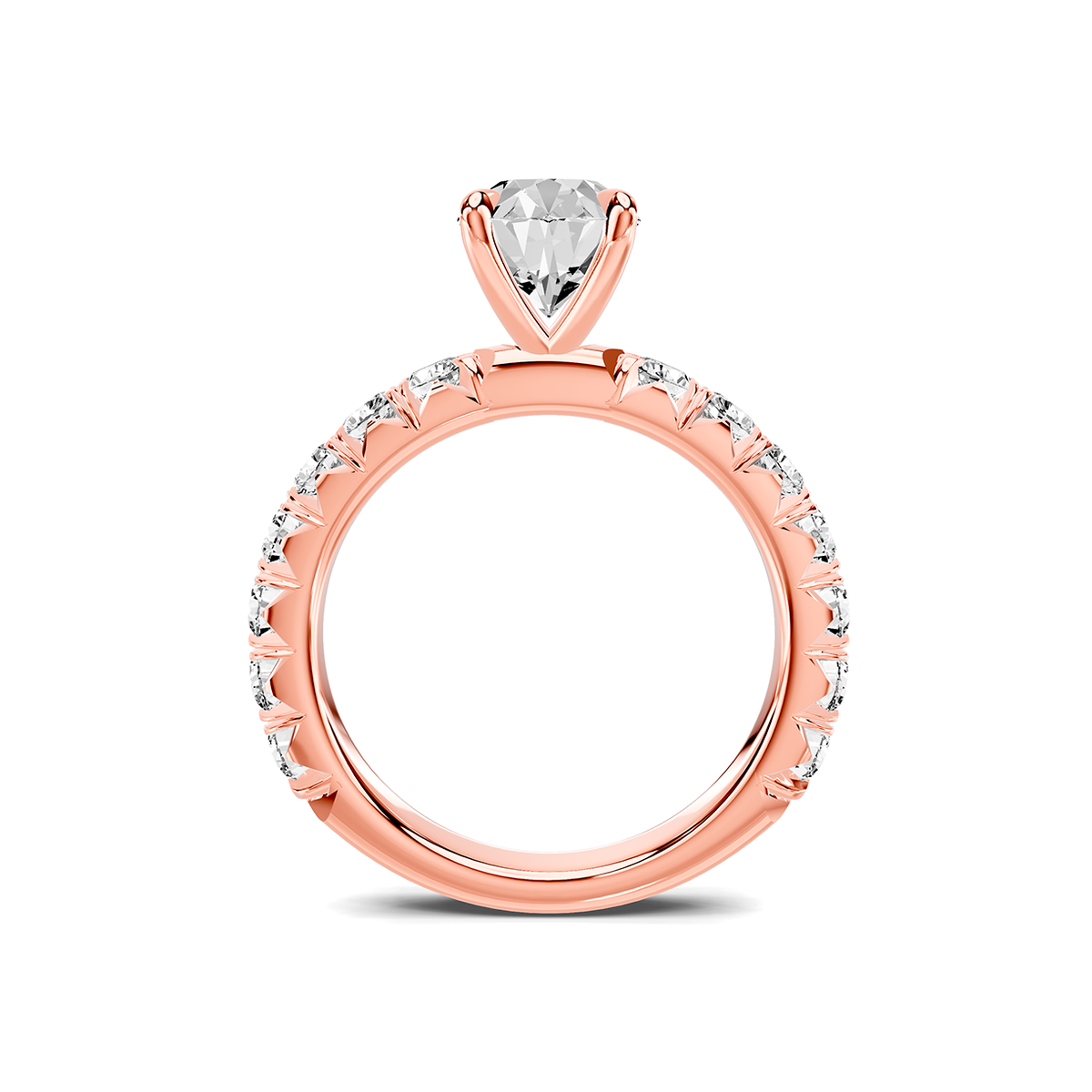 Noelle French Pavé Lab Engagement Ring Setting (1 ct. tw.)