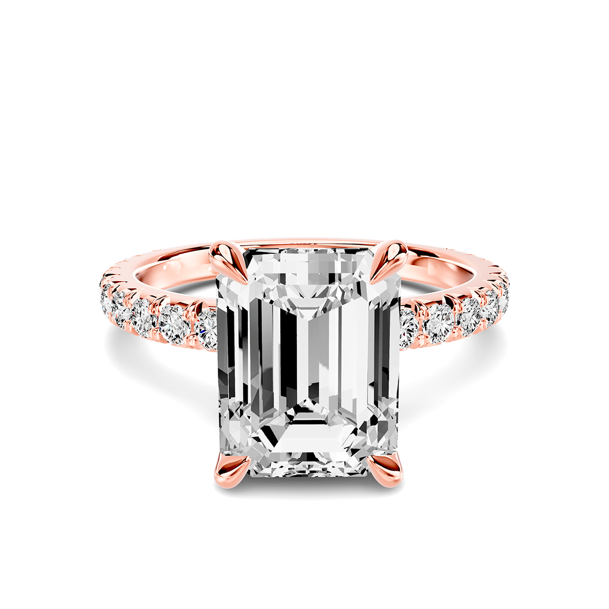 Isabelle French Pavé Lab Engagement Ring Setting (1/2 ct. tw.)