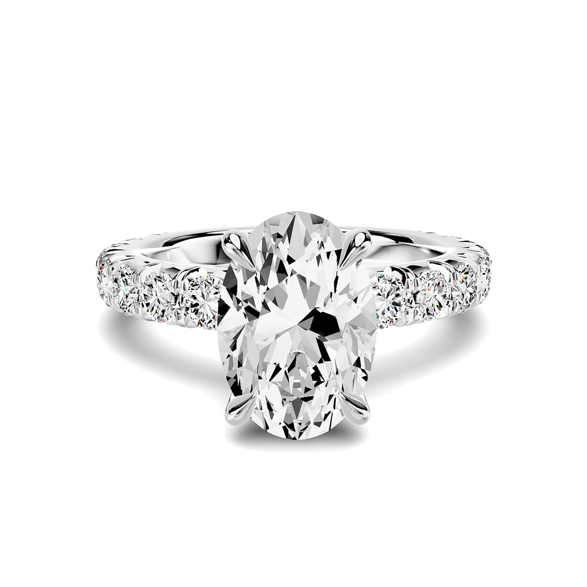 Noelle French Pavé Lab Engagement Ring Setting (1 ct. tw.)