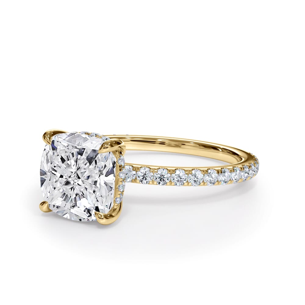 Annelise Pavé Hidden Halo Lab Engagement Ring Setting