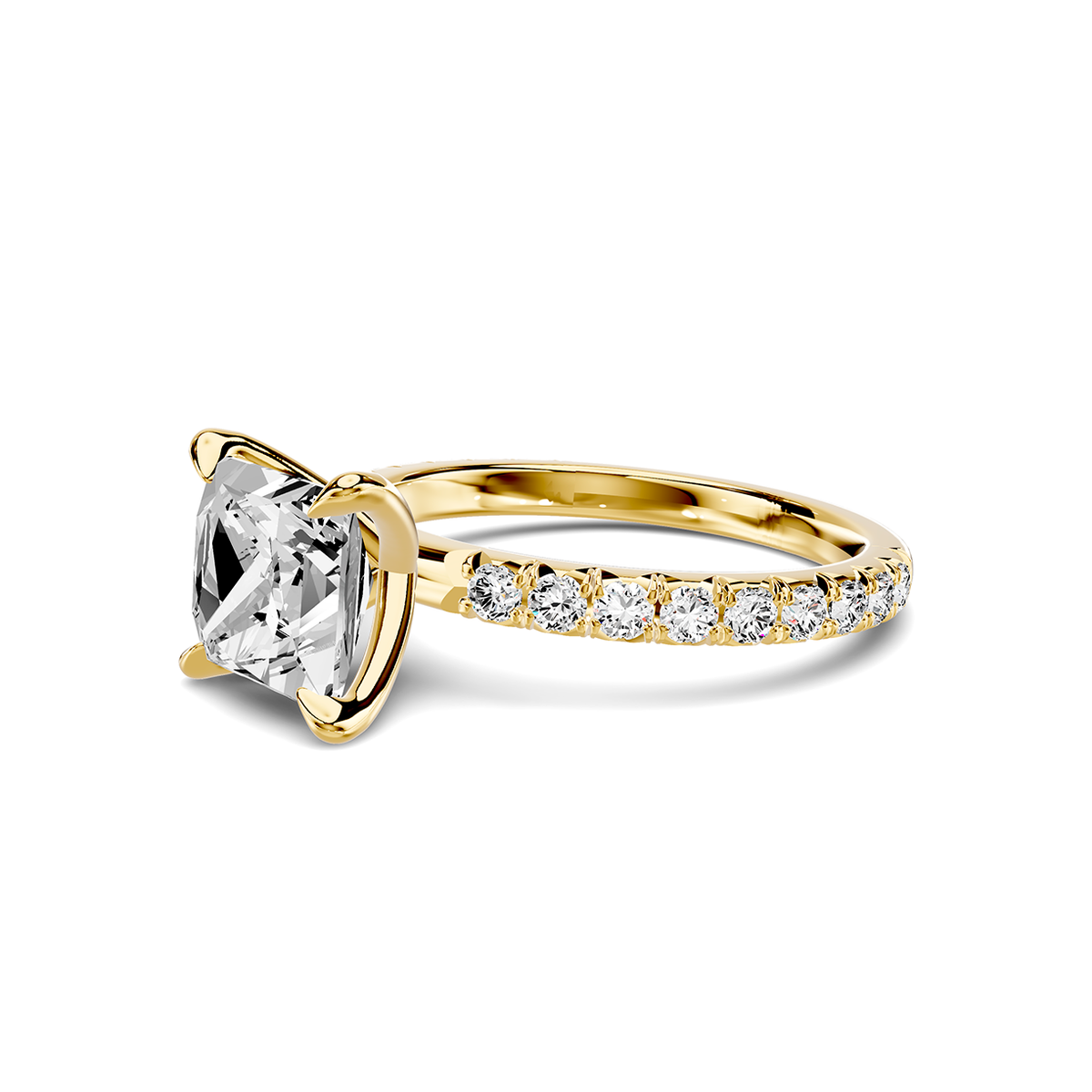Isabelle French Pavé Lab Engagement Ring Setting (1/2 ct. tw.)