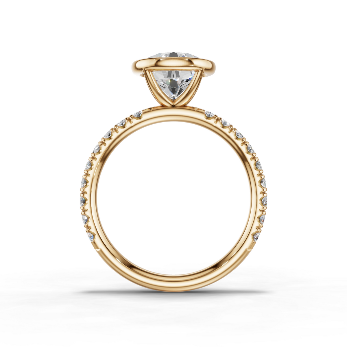 Marielle Lab Pavé Bezel Engagement Ring Setting (0.45 ct. tw.)