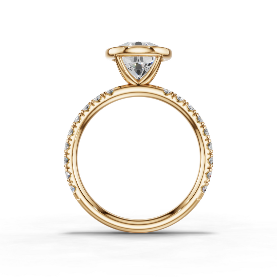 Marielle Lab Pavé Bezel Engagement Ring Setting (0.45 ct. tw.)