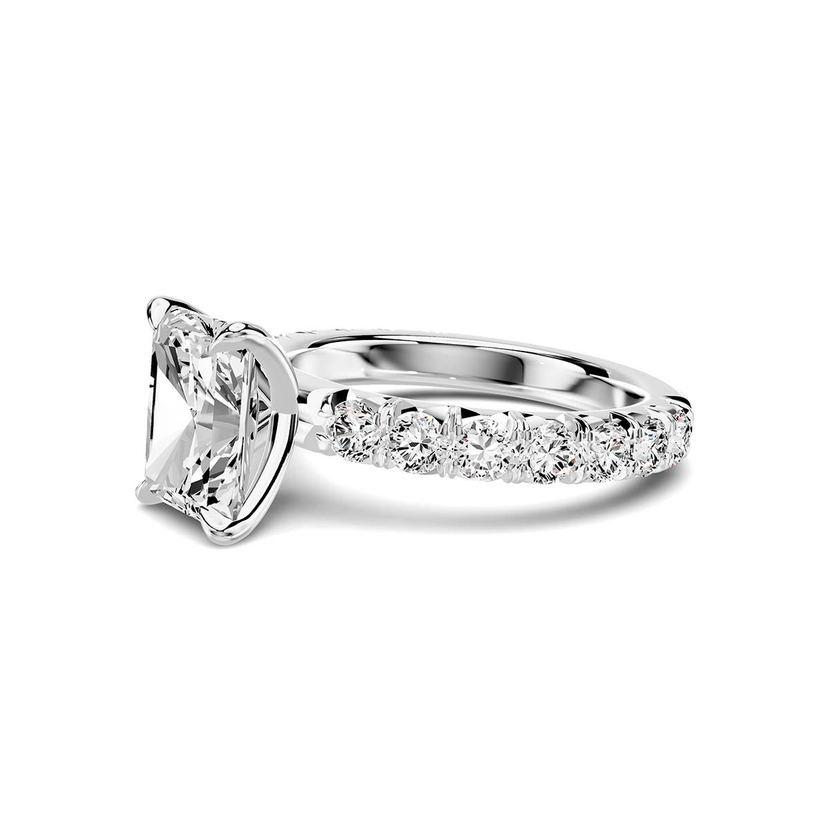 Noelle French Pavé Lab Engagement Ring Setting (1 ct. tw.)