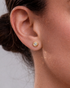 Solenne Studs hero image, lab grown diamond solitaire stud earrings by Diamore Luraya