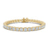 U-prong lab-grown diamond tennis bracelet in yellow gold
