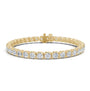 U-prong lab-grown diamond tennis bracelet in yellow gold
