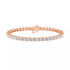 Emerald-cut east-west lab-grown diamond tennis bracelet in rose gold