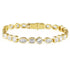 Mixed-shape bezel lab-grown diamond tennis bracelet in yellow gold