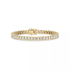Emerald-cut bezel lab-grown diamond tennis bracelet in yellow gold