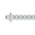 Close-up of emerald bezel settings and box clasp in white gold